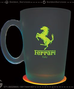 Frosted glass cup