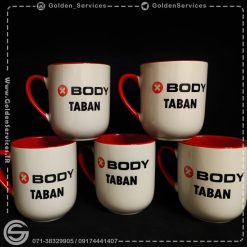 چاپ روی لیوان سرامیکی فانتری - باشگاه X BODY