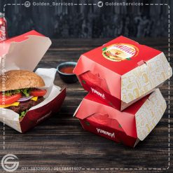 جعبه برگر صدفی کاغذی
